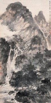 中国の伝統芸術 Painting - 山に集まる 1956 年 Fu Baoshi 繁体字中国語